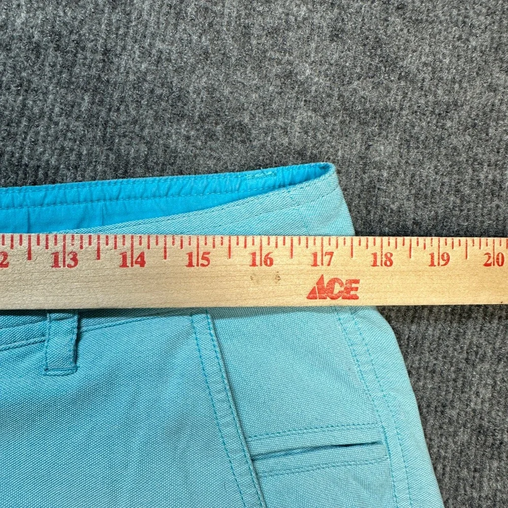 Lululemon Athletica Commission Shorts Mens 34 Turquoise Blue Golf 9 Inseam